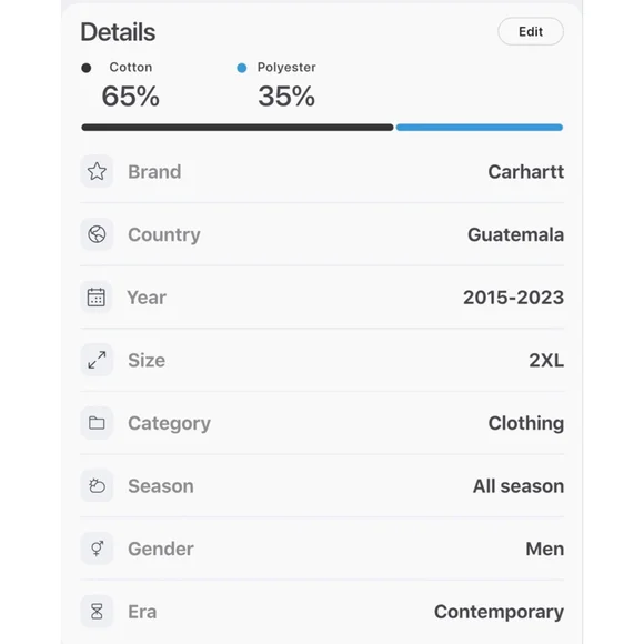 Men's Carhartt Navy Force Relaxed Fit Pocket Tee XXL - Picture 5 of 5
